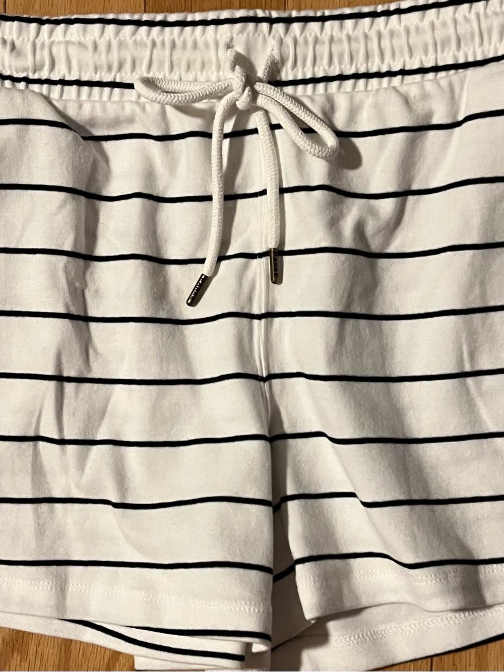 Parke X Target Striped White and Black Women’s Drawstring Shorts